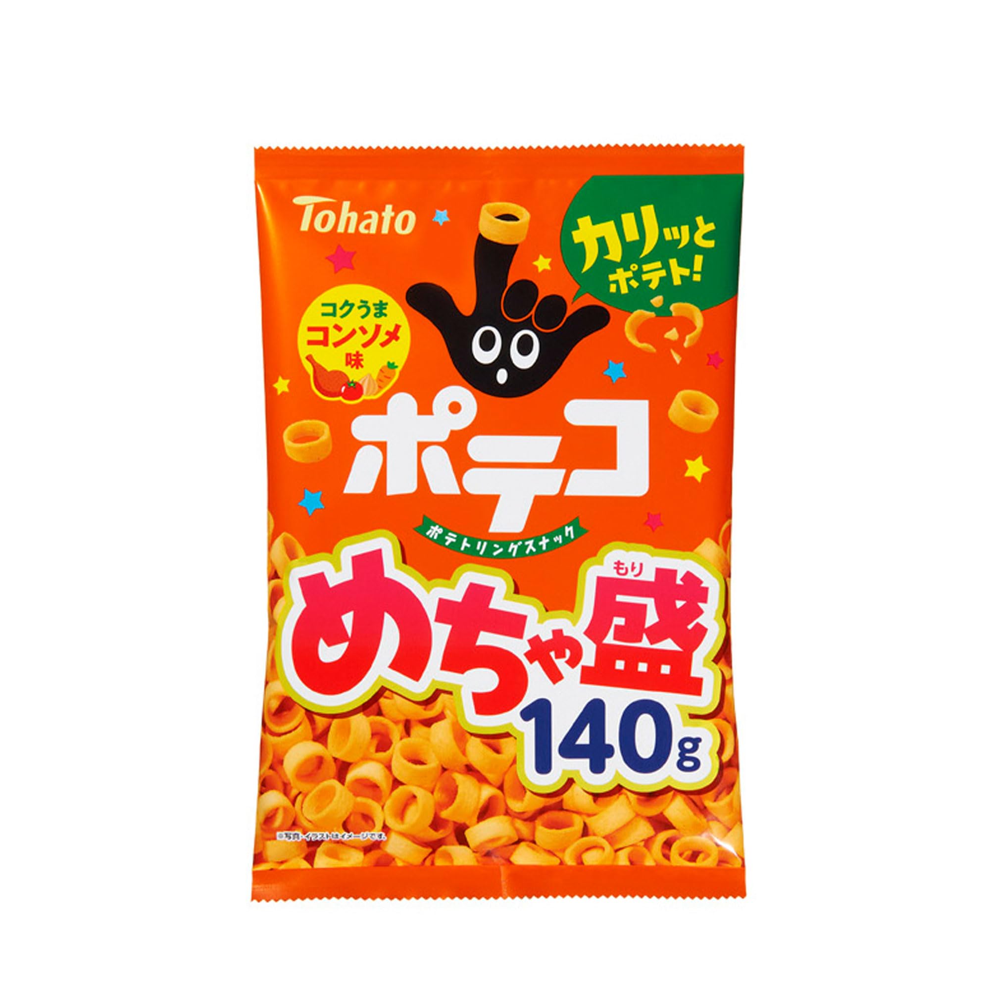 Amazon.co.jp: 東ハト めちゃ盛ポテココンソメ味 140g×12袋